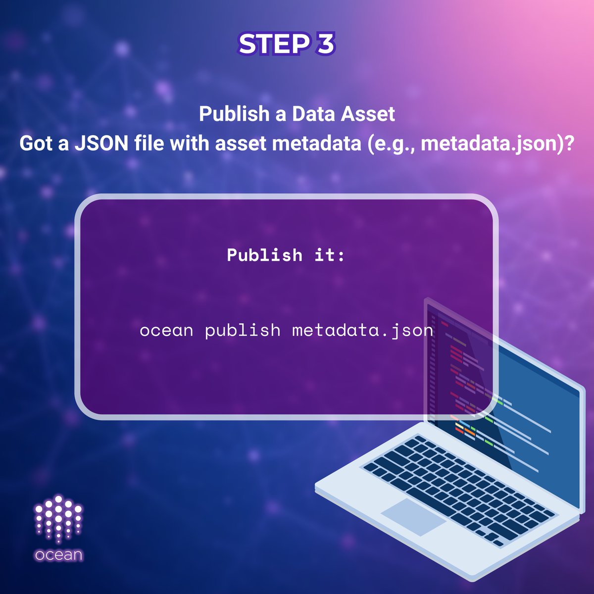 Daren_xy's tweet image. 3/ Publish a Data Asset 📤
Ready to share your data?
Ocean CLI asks for a title, description, file location, and how you want to price it, free or paid.

 Once you confirm, it publishes your asset and puts it on the blockchain.