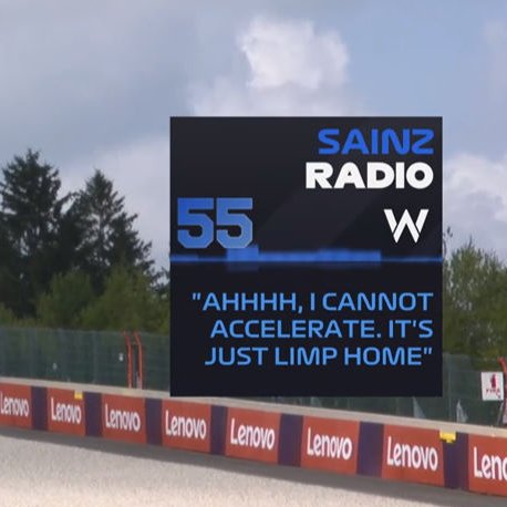 f1speed_indo's tweet photo. Baru keluar pit, Sainz laporkan masalah di mesinnya.

Tak bisa tancap gas, mesin berada di mode "limp home" atau singkatnya "safe mode". https://t.co/O2GJnxm5VJ