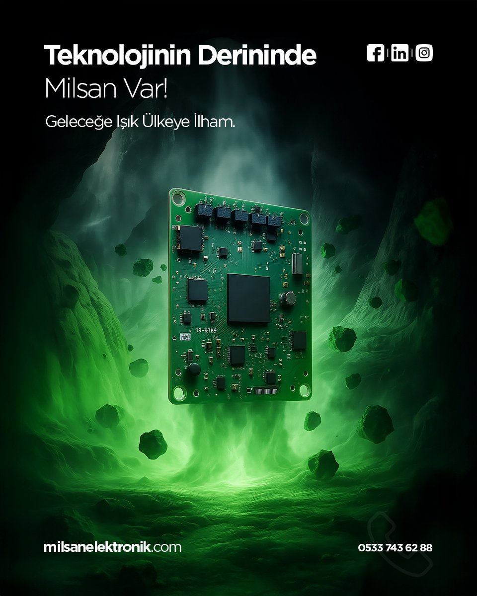 milsan_pcb's tweet photo. 💚 Teknolojinin Derinliğinde Milsan Var!
📍 Geleceğe Işık, Ülkeye İlham.

🚀 Yüksek kaliteli elektronik kartlarımız ile teknolojiyi bir adım öteye taşıyoruz. Gücümüzü inovasyondan alarak her alanda sürdürülebilir çözümler sunuyoruz. ⭐

🌐 https://t.co/IIXzSXbBit https://t.co/uLQZtbn7rG