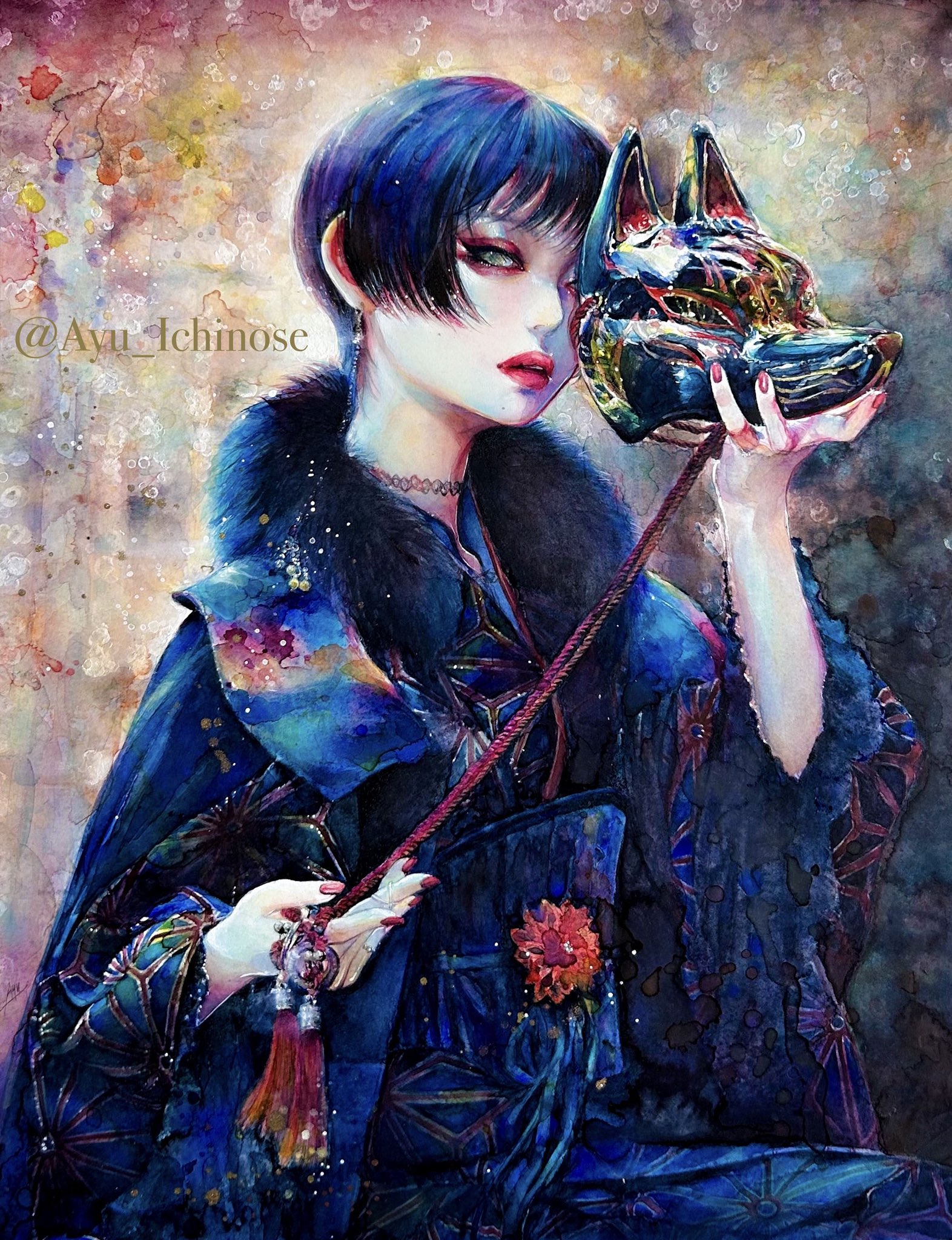 日本画「鮎」 鮎(Ayu) (@Ayu_Ichinose) / X