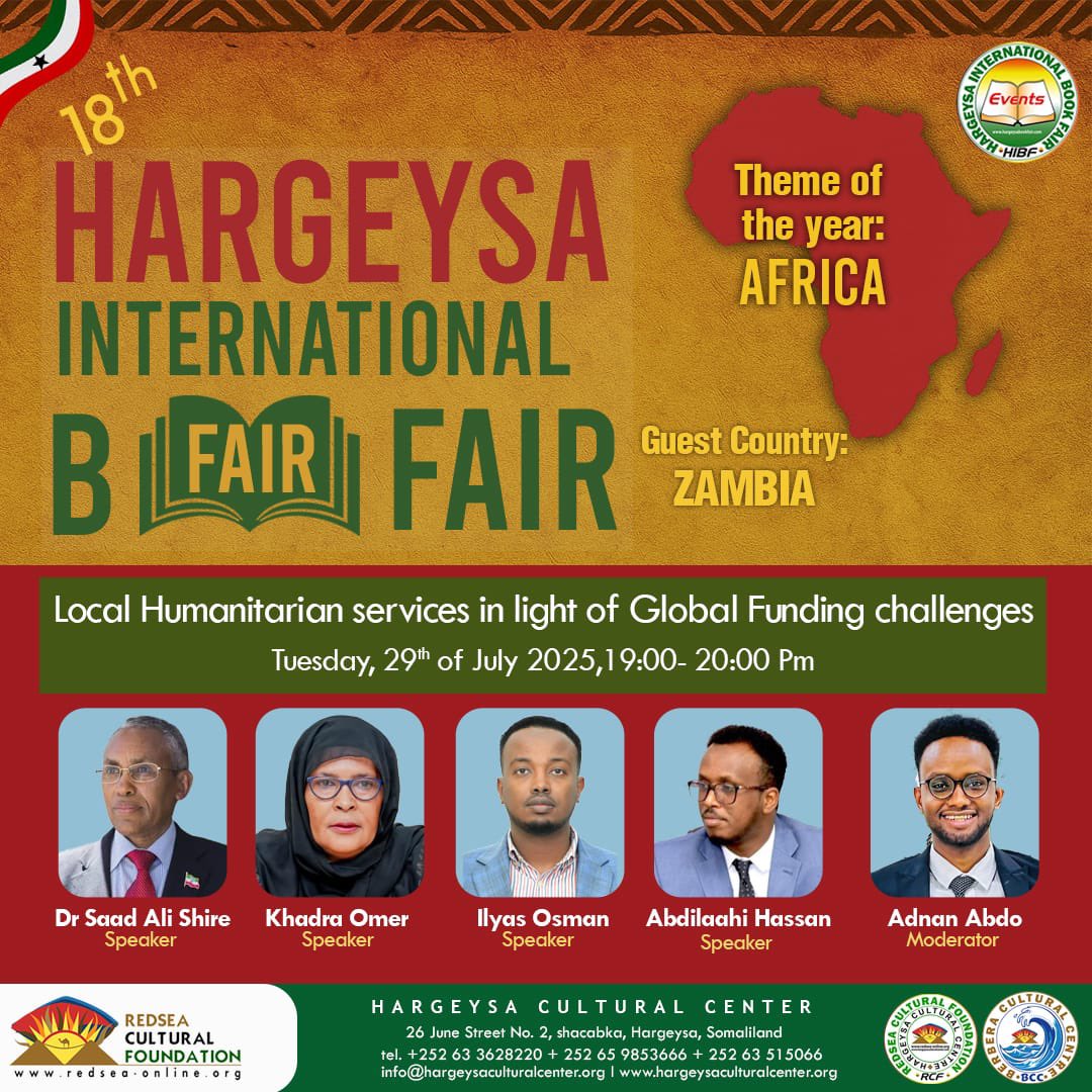 As global aid shrinks, local actors step up. This panel explores how Somaliland’s humanitarian organizations are navigating funding cuts while delivering critical services. #HIBF2025 #LocalHumanitarianAction #FundingChallenges #CommunityResilience