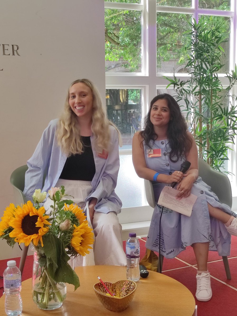 BookMinxSJV's tweet image. Our second industry professional panel here at @MancLibraries #LoveStoriesEtc is with Publishing Powerhouses @Sabah_K @GenevieveRsanna from @simonschusterUK talking us through Publicity and Marketing tips and tricks, in conversation with Alice from @HarperNorthUK.