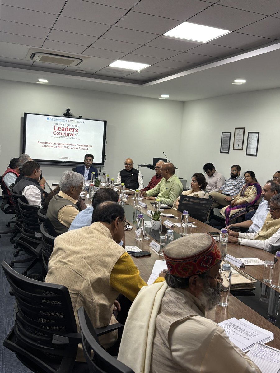 Vinay Sahasrabuddhe (@vinay1011) on Twitter photo “National Education Policy 2020 has cleared an over 70 yrs backlog of freedom from colonialism. Its successful implementation will embolden the anti-colonialist thinking”
Addressed a Conclave of Higher Education Leaders at the <a href="/SGTUniversity/">SGT UNIVERSITY</a> at Gurugram!
Several VCs of “National Education Policy 2020 has cleared an over 70 yrs backlog of freedom from colonialism. Its successful implementation will embolden the anti-colonialist thinking”
Addressed a Conclave of Higher Education Leaders at the <a href="/SGTUniversity/">SGT UNIVERSITY</a> at Gurugram!
Several VCs of