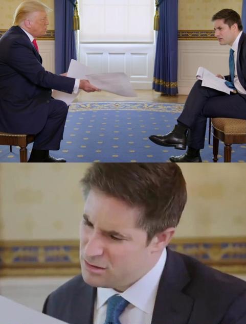 0xAphelion's tweet image. excited to have another entry to the perplexed-man-reading-paper-handed-to-him-by-trump genre
