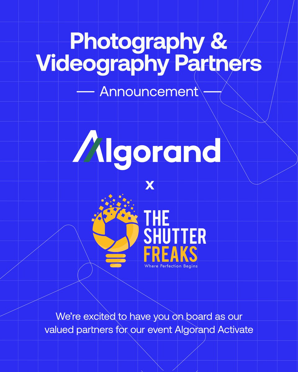 Algorand_Pak's tweet image. Thrilled to have @theshutterfreak on board as our official photography & videography partners for Algorand Activate.
From the first frame to the final cut, they’ll be capturing the energy, ambition, and movement of Pakistan’s blockchain future.