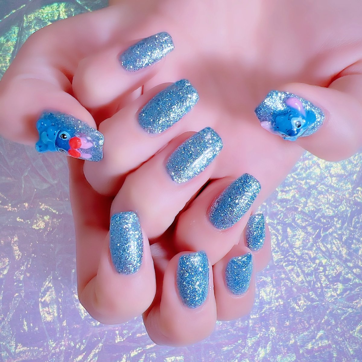 chiekonakayama's tweet image. ひなさんのネイル🩵
水色のキラキラがかわいいネイル♡♡♡
いつもありがとうございます🫧