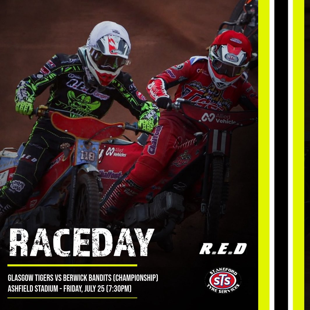 Berwick Bandits Speedway (@banditsspeedway) on Twitter photo ๐ฅ๐ฎ๐ฐ๐ฒ๐ฑ๐ฎ๐ ๐ค
Your <a href="/redcampers/">Red Campers</a> Bandits are in action this evening in the <a href="/cabdirect/">Cab Direct</a> Championship as they face <a href="/glasgowtigers/">Glasgow Tigers</a> at Ashfield (7:30pm).
Powered by STS | #BanditCountry ๐ฅ๐ฎ๐ฐ๐ฒ๐ฑ๐ฎ๐ ๐ค
Your <a href="/redcampers/">Red Campers</a> Bandits are in action this evening in the <a href="/cabdirect/">Cab Direct</a> Championship as they face <a href="/glasgowtigers/">Glasgow Tigers</a> at Ashfield (7:30pm).
Powered by STS | #BanditCountry