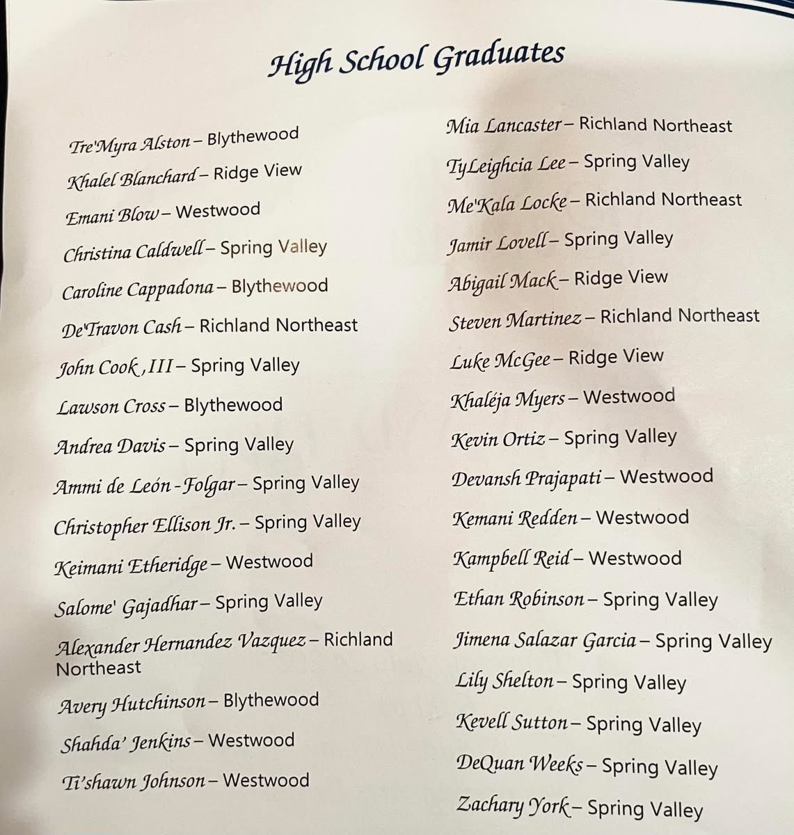 Jeff E. Temoney (@jtemoney) on Twitter photo Congratulations Richland Two Summer School Graduates!! You did it! 🎓🎉🎊🎓
#ClassOf2025
<a href="/wrrogerscenter/">W. R. Rogers Center</a>
<a href="/SV_Vikings/">Spring Valley</a>
<a href="/BHSBengalNation/">BHS Bengal Nation</a>
<a href="/RNECavaliers/">Richland Northeast HS</a>
<a href="/rvhs/">Ridge View High School: A Med Pro Magnet</a>
<a href="/WHS_Redhawks/">Westwood HS (SC)</a>
<a href="/RichlandTwo/">Richland School District Two</a> Congratulations Richland Two Summer School Graduates!! You did it! 🎓🎉🎊🎓
#ClassOf2025
<a href="/wrrogerscenter/">W. R. Rogers Center</a>
<a href="/SV_Vikings/">Spring Valley</a>
<a href="/BHSBengalNation/">BHS Bengal Nation</a>
<a href="/RNECavaliers/">Richland Northeast HS</a>
<a href="/rvhs/">Ridge View High School: A Med Pro Magnet</a>
<a href="/WHS_Redhawks/">Westwood HS (SC)</a>
<a href="/RichlandTwo/">Richland School District Two</a>
