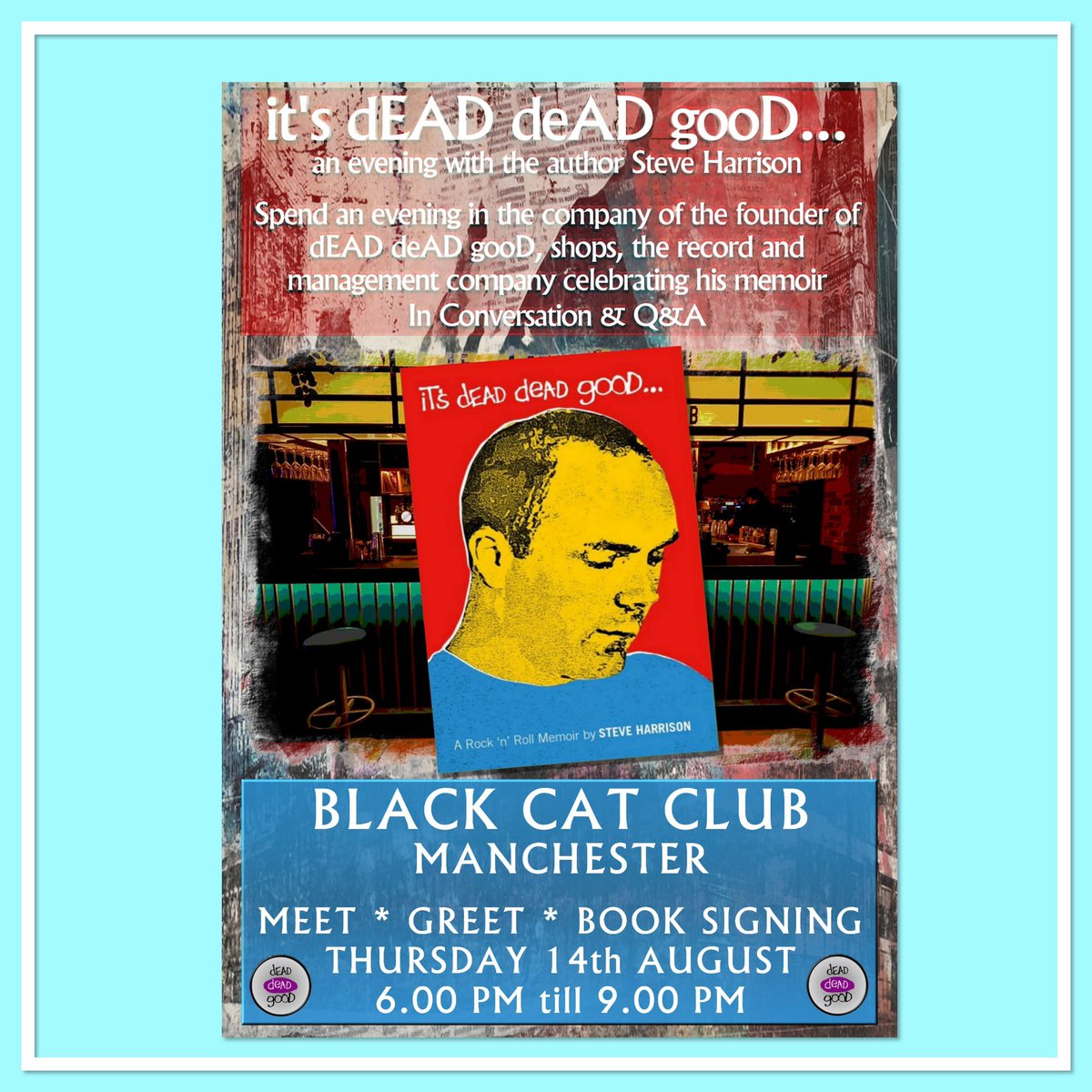 LIVERPOOL &amp; MANCHESTER 

Tickets Selling Fast for these two events - great hosts and guests 

skiddle.com/e/41179341
 
skiddle.com/e/41213603
 
#itsdeaddeadgood  • #steveharrison #deaddeadgood 

Linktr.ee/deaddeadgood