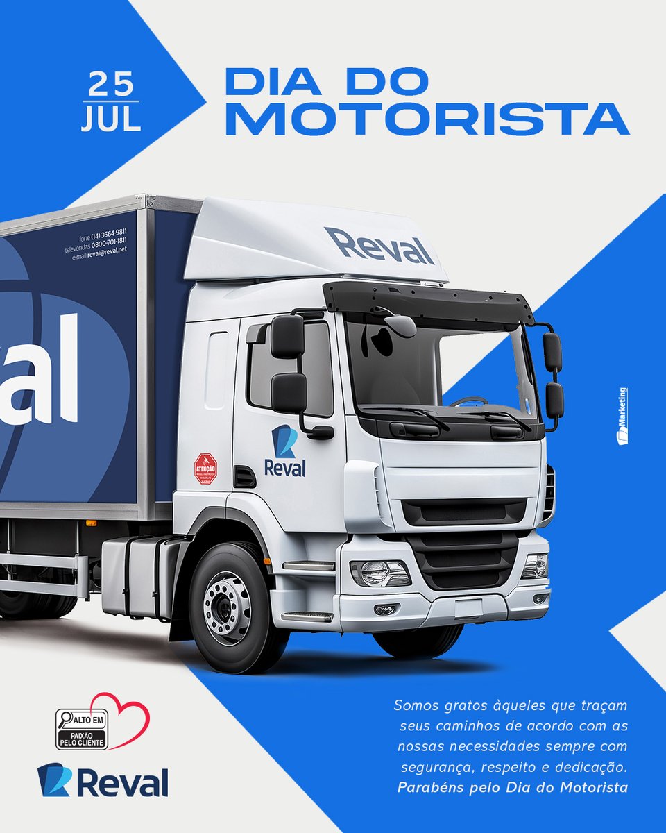 mundoreval's tweet photo. Celebramos hoje aqueles que movem o mundo com dedicação e responsabilidade.
Feliz Dia do Motorista 💙
#MundoReval #DiaDoMotorista https://t.co/5nNJjZI4hU
