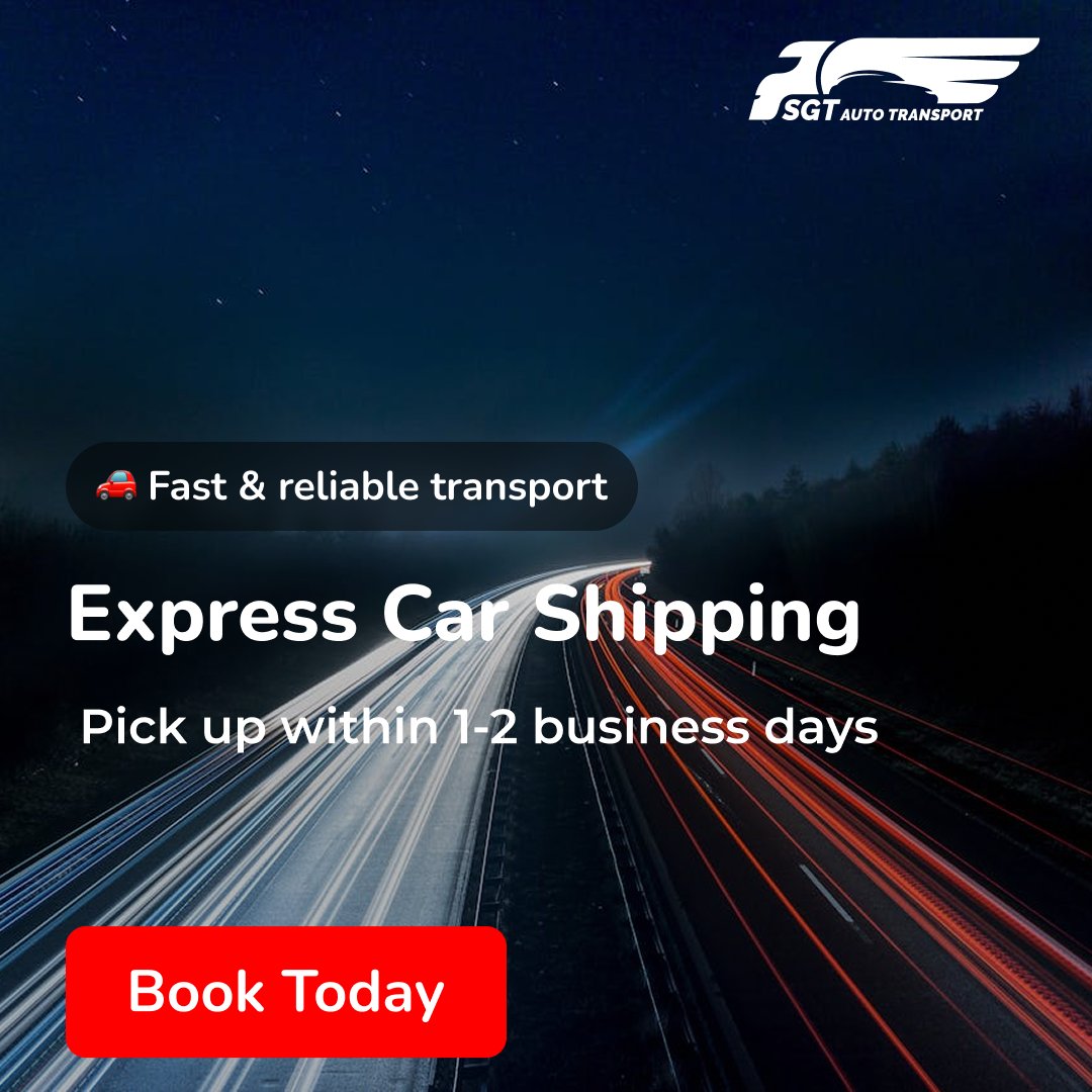 SGT Auto Transport (@sgt_auto) on Twitter photo Need your car shipped fast?⚡
Our Express Auto Transport offers pickup in 1–2 days and priority delivery nationwide.
Learn more:
👉 sgtautotransport.com/express-auto-t…
#ExpressCarShipping #SGTAutoTransport Need your car shipped fast?⚡
Our Express Auto Transport offers pickup in 1–2 days and priority delivery nationwide.
Learn more:
👉 sgtautotransport.com/express-auto-t…
#ExpressCarShipping #SGTAutoTransport