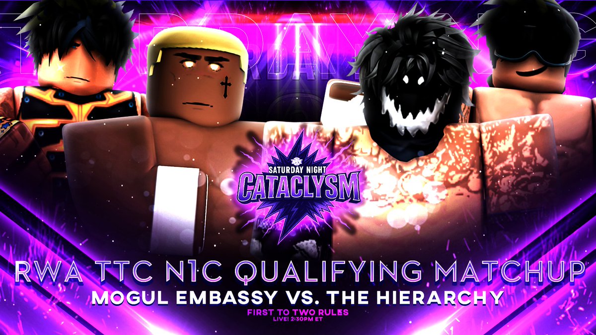 #OPRW2025 (@oprw_roblox) on Twitter photo THIS SATURDAY! 🚨
To determine WHO will represent OPRW in the <a href="/RWAMedia/">Roblox Wrestling Alliance</a> TTC N1C Matchup at <a href="/APWACA2021/">APWA || Asia Pro Wrestling Academy</a> this Tuesday.. two factions FINALLY MEET IN THE RING, as <a href="/B_immyy/">Bimmy</a> & <a href="/ballotinyourbox/">Reborn Benjamin</a> of the MOGUL EMBASSY take on NITRO's <a href="/yusufbandour/">yusuf/kami</a> & <a href="/Edge_Kalen/">EK</a>!
WHICH team will THIS SATURDAY! 🚨
To determine WHO will represent OPRW in the <a href="/RWAMedia/">Roblox Wrestling Alliance</a> TTC N1C Matchup at <a href="/APWACA2021/">APWA || Asia Pro Wrestling Academy</a> this Tuesday.. two factions FINALLY MEET IN THE RING, as <a href="/B_immyy/">Bimmy</a> & <a href="/ballotinyourbox/">Reborn Benjamin</a> of the MOGUL EMBASSY take on NITRO's <a href="/yusufbandour/">yusuf/kami</a> & <a href="/Edge_Kalen/">EK</a>!
WHICH team will