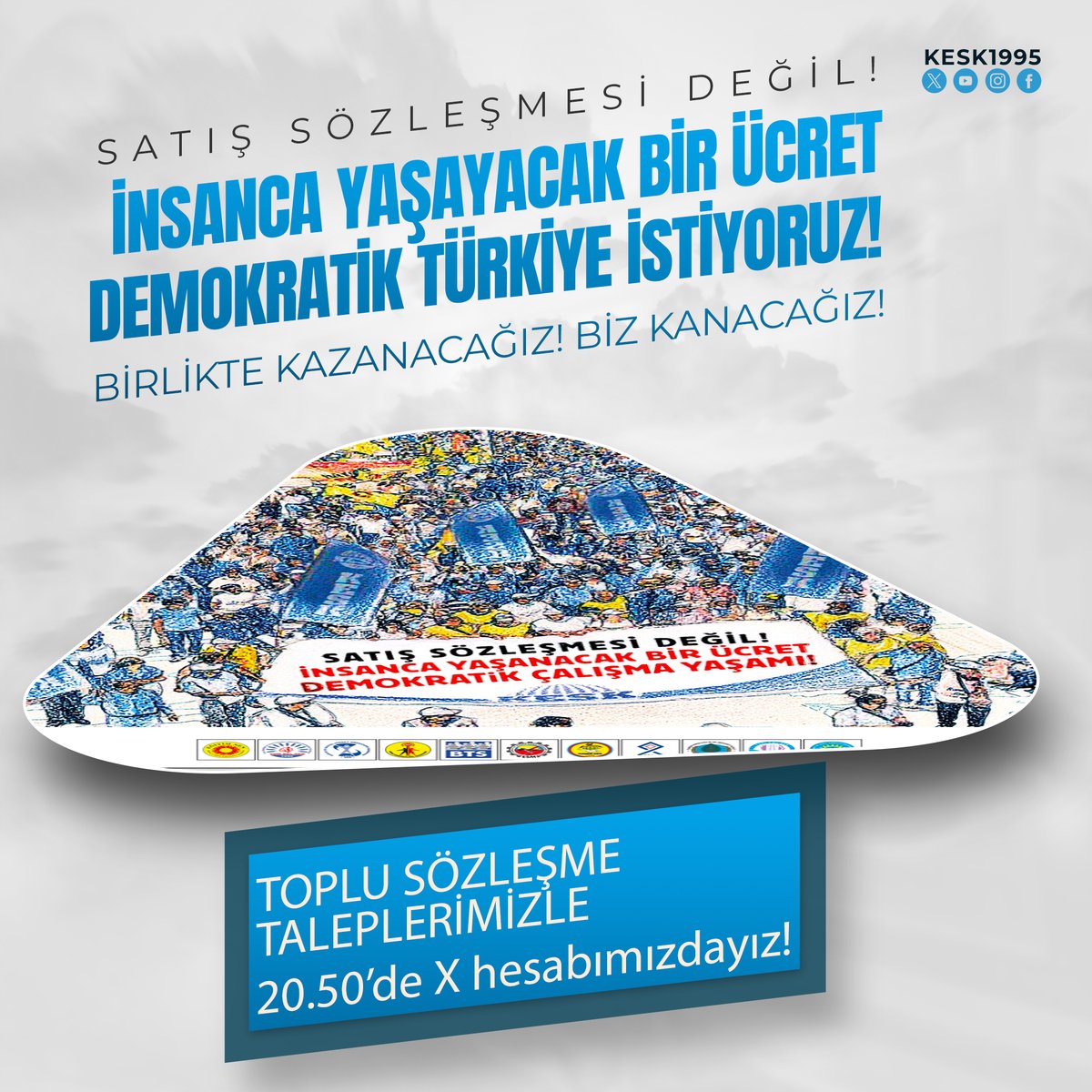 🔴TİS taleplerimizle
📢20.50'de X hesabımızdayız!
