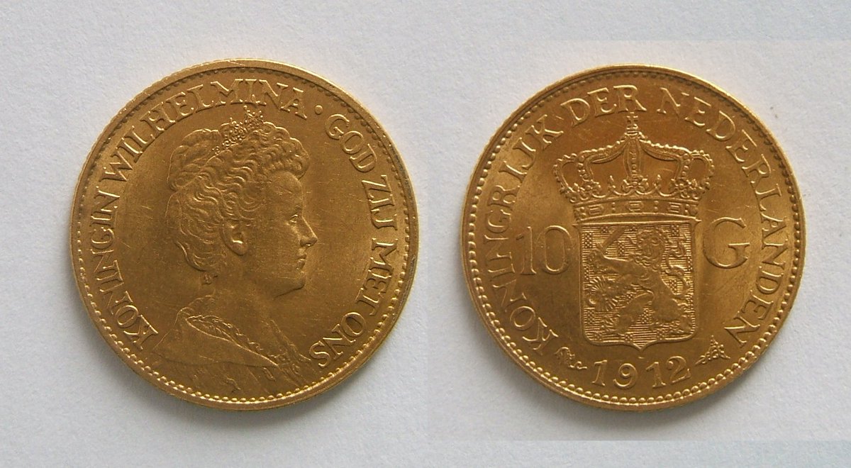 Deze GOUDEN TIENTJES en vele andere gouden en zilveren munten hebben wij op voorraad. Wij bieden ze aan tegen de scherpste prijzen