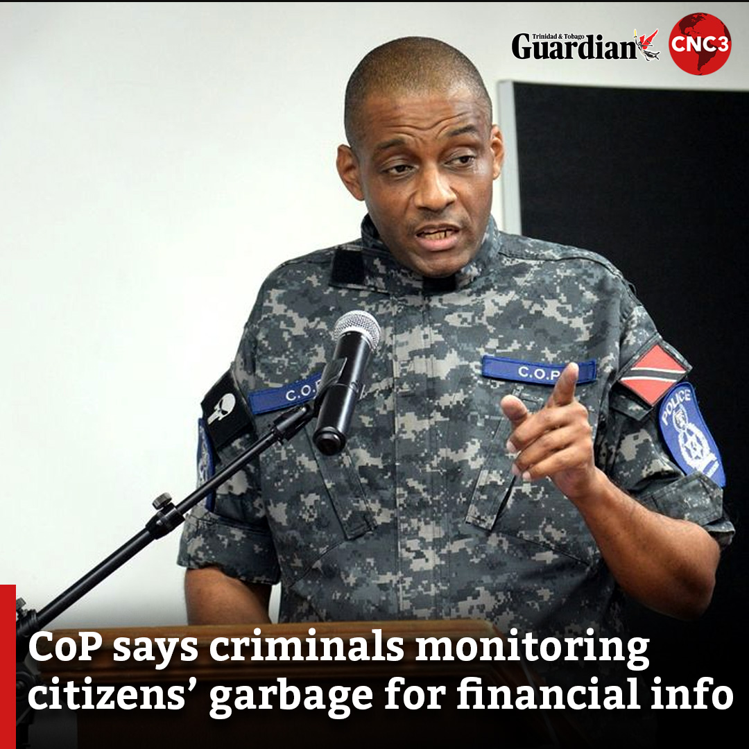 Commissioner of Police (CoP) Allister Guevarro is advising citizens to pay careful attention to how they dispose of their garbage, as they may unsuspectingly be facilitating the easy transfer of personal and financial information to criminals.

For more…
guardian.co.tt/news/cop-says-…
