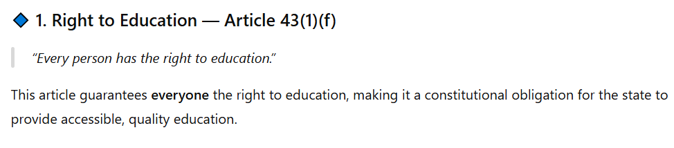 Absolutconcepts's tweet photo. What does the Kenyan Constitution say about Children's Education. A thread.... https://t.co/D0N9wFtxgn
