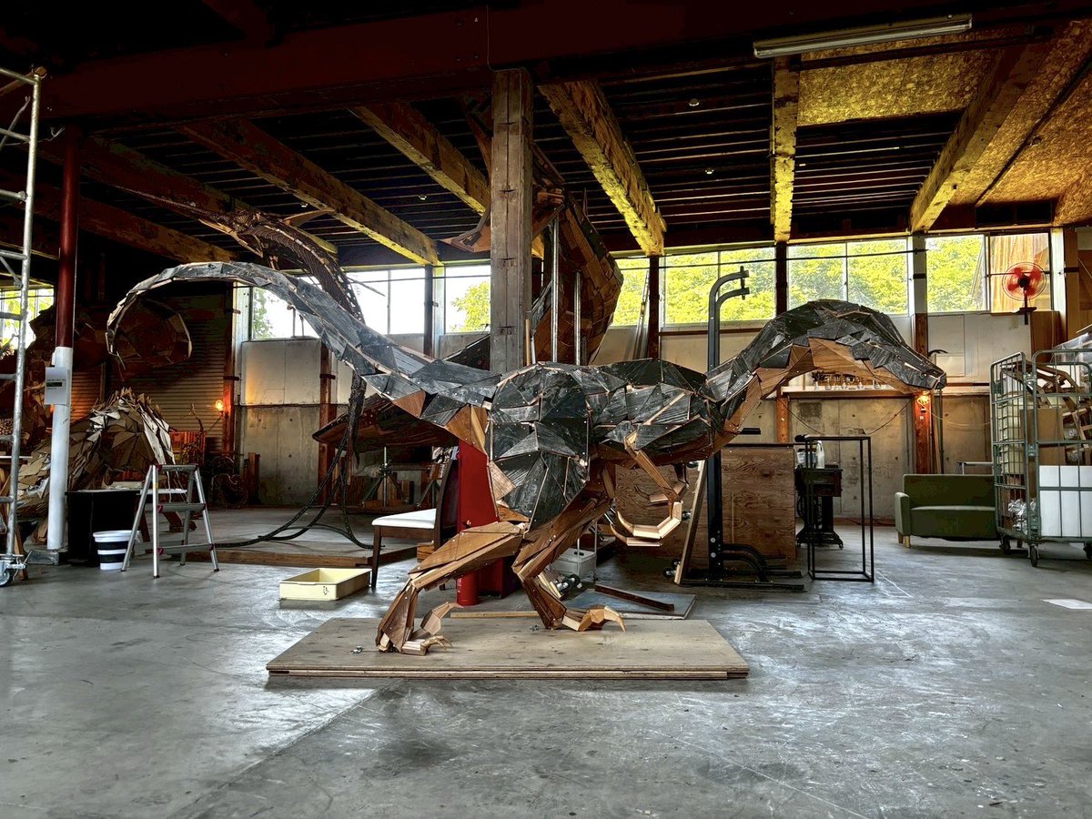 scrapanimal's tweet image. ジュラシックワールドの最新作が公開されるので、ヴェロキラプトルを作りました🦖
 #ジュラシック・ワールド