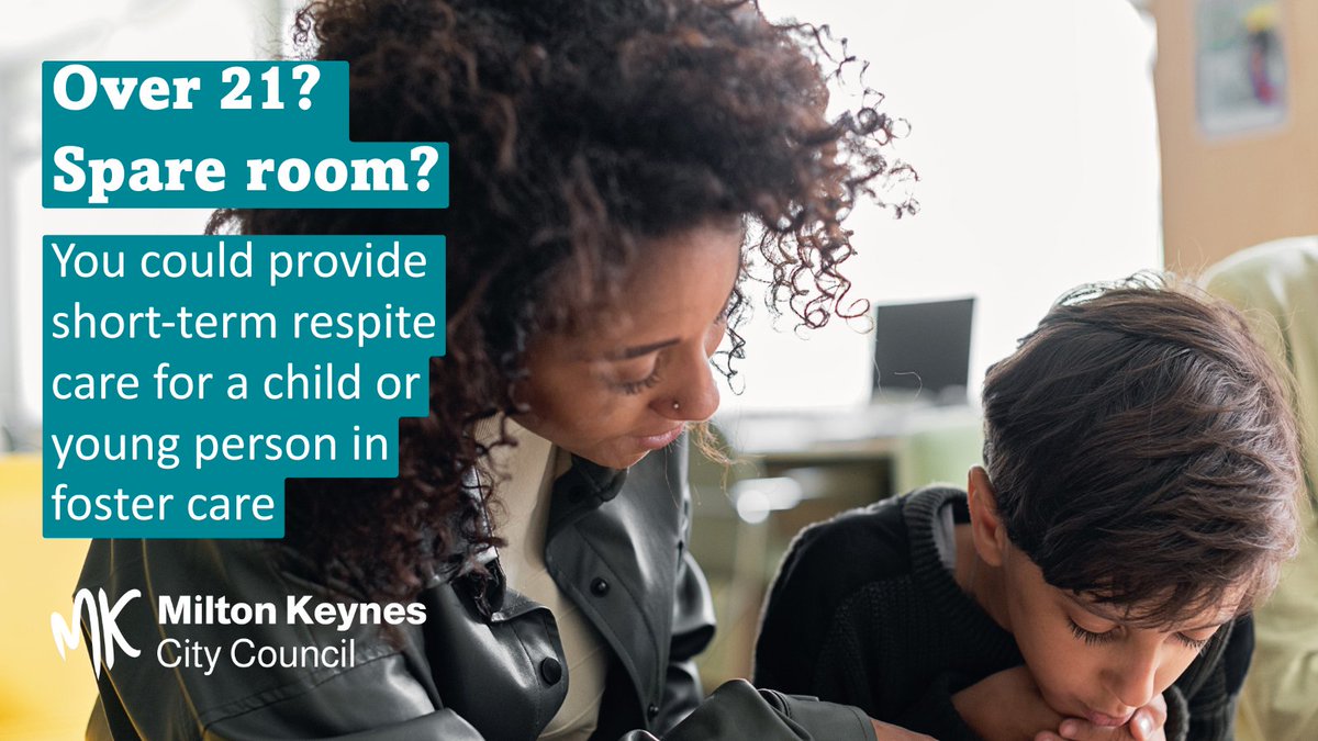 If you’re over 21 and have a spare room, you could provide respite care to fostering families by looking after a child or young person for as little as a weekend or a couple of weeks. You’ll receive training, support and be paid for your time. mkcounciljobs.org.uk/foster