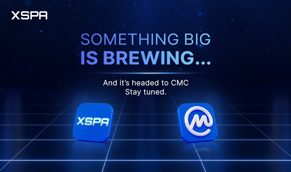 XSPA_ai's tweet image. The countdown begins... ⏳
XSPA is brewing something BIG and CMC is next.
This is your cue to stay alert and get hyped! ⚡
🎟 Ticket ID: 1144991
📧 Submitted by: info@xspa.ai