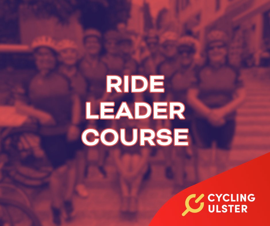 Cycling Ulster (@cyclingulster) on Twitter photo Newry- Sunday 3rd August from 10am -4.30pm
The Cycling Ireland Ride Leader Award aims to provide leaders with an introduction to cycle leading and the competencies required to lead and manage groups on a cycle.
Cost- 70 Euro
Please email coaching@cyclingireland.ie to register Newry- Sunday 3rd August from 10am -4.30pm
The Cycling Ireland Ride Leader Award aims to provide leaders with an introduction to cycle leading and the competencies required to lead and manage groups on a cycle.
Cost- 70 Euro
Please email coaching@cyclingireland.ie to register