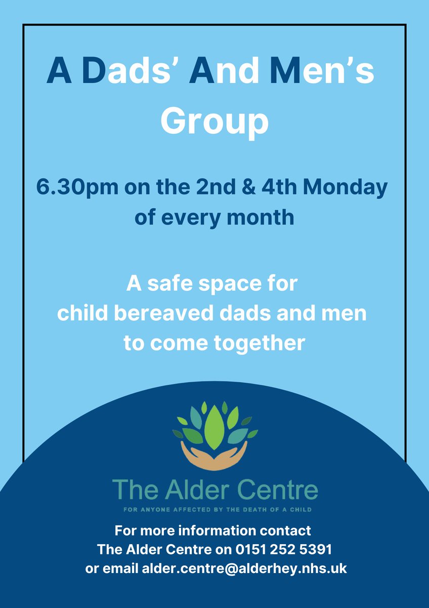 Join us tonight at 6.30pm for Dad's and Men's group. A place for bereaved dad and men to come together. No booking required. #mensupport #dadsgroup #bereavementsupport