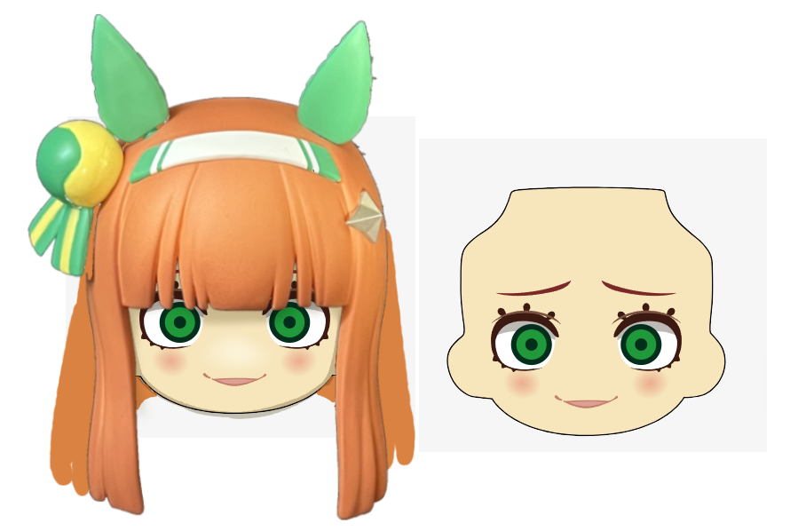 rockmarimarimo's tweet image. ねんどろいどのフェイスメイカーでスズンカつくれちゃうのすごいね！！（沼のかおり