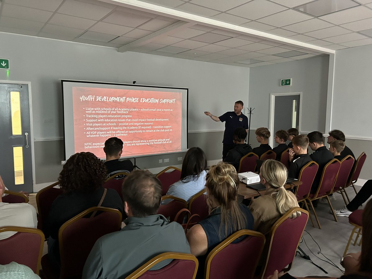 NTFC_Academy's tweet image. 📸 Images from our 2025/26 Foundation Phase & Youth Development Phase Induction Evening this week.
#ShoeArmy 👞