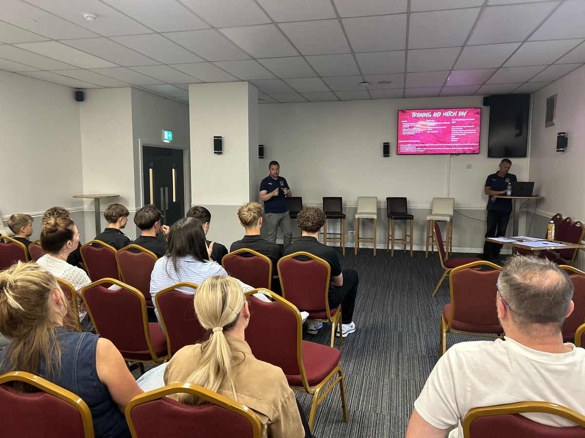 NTFC_Academy's tweet image. 📸 Images from our 2025/26 Foundation Phase & Youth Development Phase Induction Evening this week.
#ShoeArmy 👞