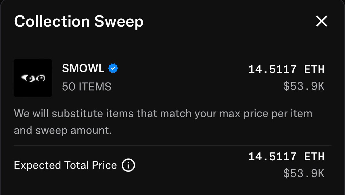 14,5 ETH gets you all the smowls listed below 0,5 ETH 👀

if anything believe in doodle master <a href="/Darkfarms1/">Darkfarms㊙️</a> 

oh and they come in all size hoodies🐸㊙️