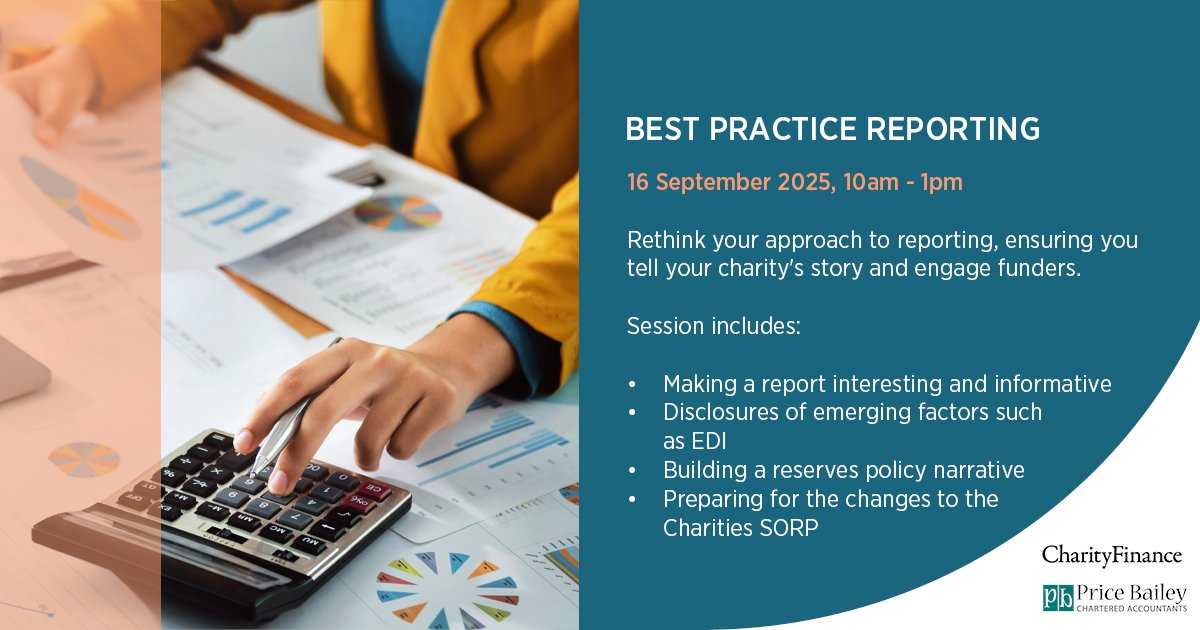 Join our Best Practice Reporting training session to rethink your approach to reporting, ensuring you tell your charity's story well and engage potential funders. 

🗓️ 16 Sept 2025
⏰ 10am-1pm
💻 Zoom

Find out more - civilsociety.co.uk/training/best-…