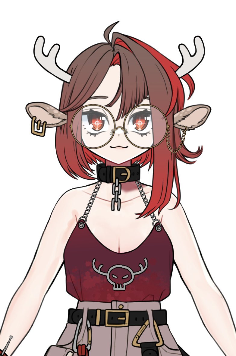 melmi_melmi's tweet image. Revealing VTuber design:
( Part 3 of ??? )
Not final art, this is the sketch
Might remove the horns but it’s hard for people to recognize the deer theme without them.
Female caribou have round / stumpy horns btw, and mine are based on those