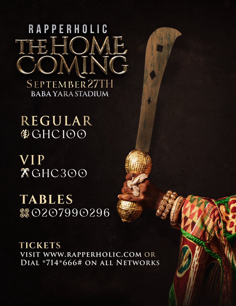 SarfoShadrack5's tweet image. Attending Rapperholic is a mandatory thing, especially to all the Sarknatives out there. Be there!
rapperholic.com