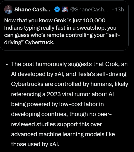 harishseshadri2's tweet image. I started to loathe the term "peer-reviewed" after seeing it wielded by virologists BSing about COVID origins.
Subsequently, I came to realize that moronically chanting "peer-reviewed" is a more widespread mental disease.
😅Absurd case in point: Grok ⬇️