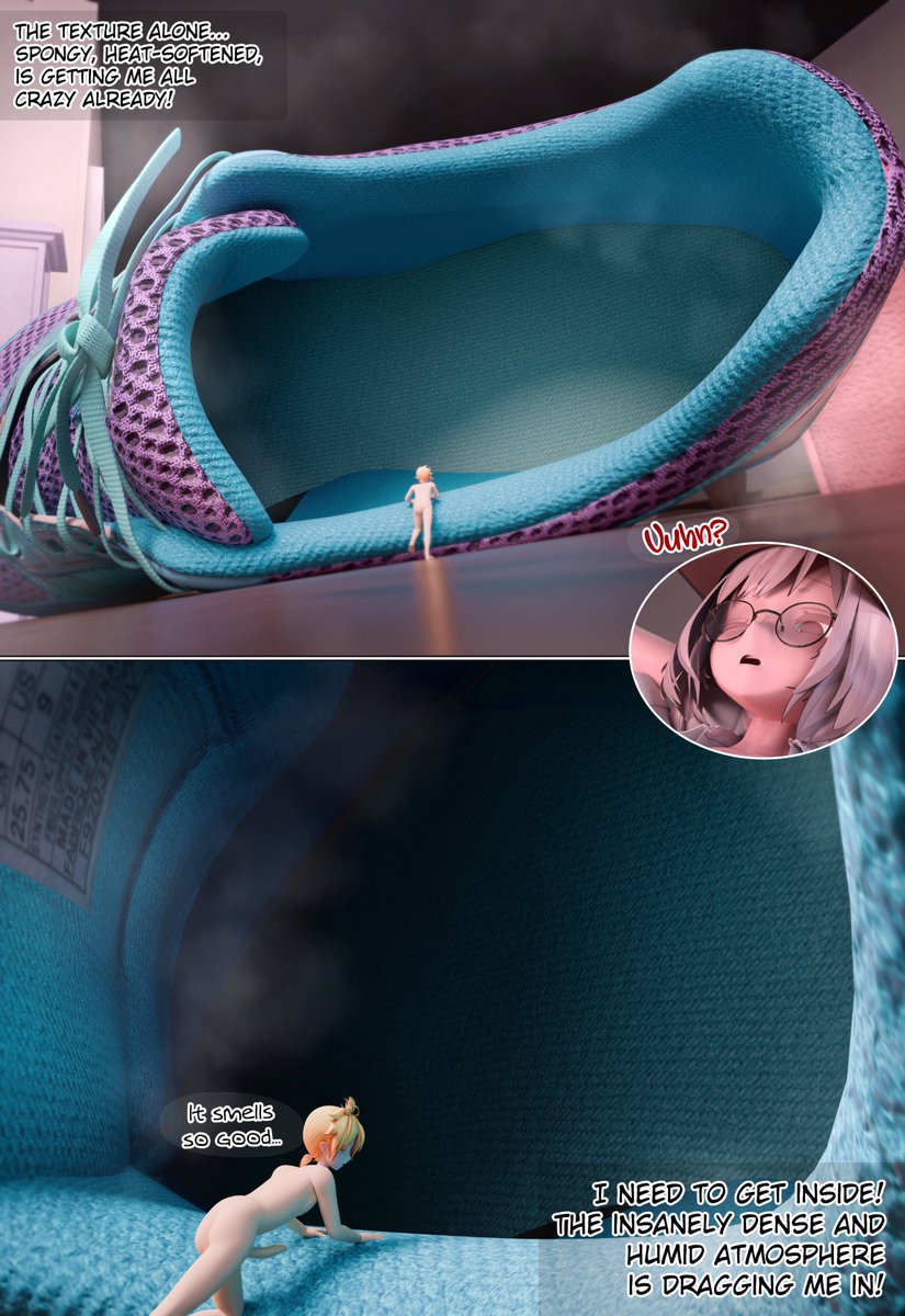 My colossal cat girlfriend just dozed off after her morning run, leaving her glorious, sweat-slicked soles utterly defenseless. As her most devoted tiny worshipper, how could I resist?

Com'd by Tethys