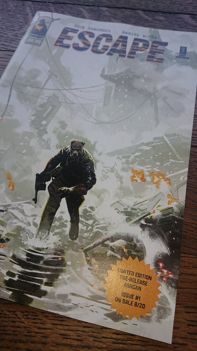 OKComics's tweet image. Escape #1 by @Remender and #DanielAcuna is the best first issue I've read for ages. Anthropomorphic aviators in World War II. Instantly likeable characters. Real sense of peril.
We're finalising our order quantities now, so if you want it, email shop@okcomics.co.uk asap.