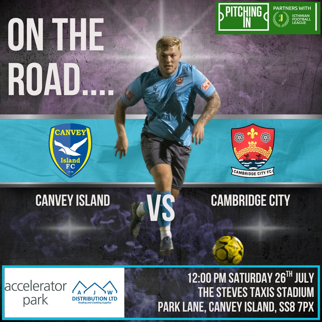 A reminder that tomorrows pre-season friendly at Canvey Island was moved from 1pm to a 12pm kickoff