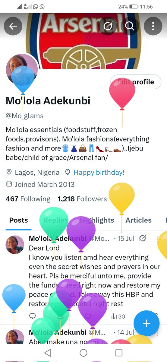 I've got balloons today is my day.
Happy birthday omo'oba Adekunbi.