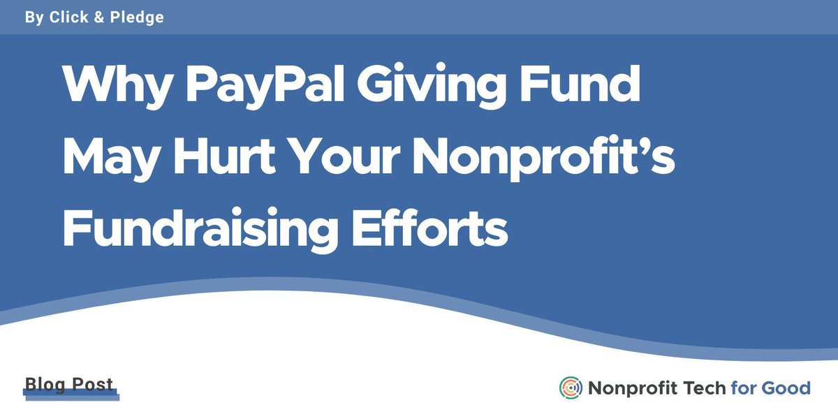 nonprofitorgs's tweet image. The PayPal Giving Fund is free, simple, and trusted worldwide, but relying solely on PayPal for donation processing can hold your fundraising efforts back: buff.ly/L5O18Ld via @ClickandPledge ✅