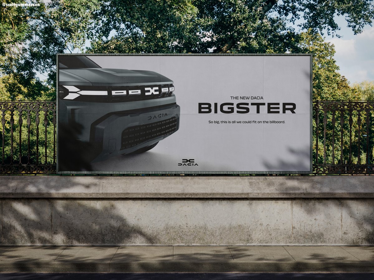 One Minute Brief of the Day: Create posters to promote #TheBigster, the latest and biggest SUV from
@DaciaUK <a href="/OneMinuteBriefs/">One Minute Briefs ⏱️</a>