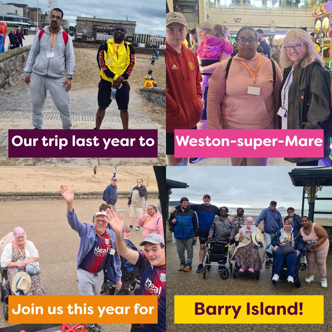 It’s almost here! Only 3 weeks until we head to Barry Island for a day full of sunshine and smiles! Last year we enjoyed a great day out to Weston-super-Mare. Don’t miss out this time to Barry island! 
#BarryIslandTrip #IdealForAll #CommunityDay