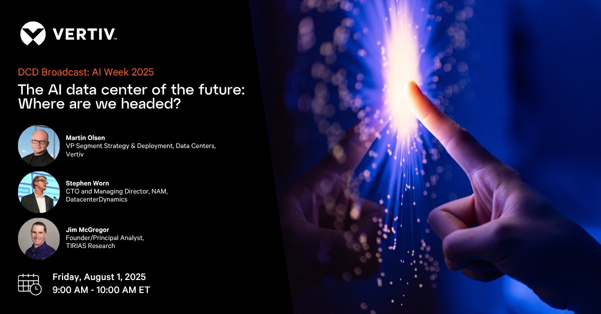 From quantum advancements to photonics, discover how innovative technologies shape AI infrastructure. Join Vertiv on August 1 at 9 AM ET for an in-depth session on "The AI data center of the future: Where are we headed?" Register now: ms.spr.ly/6019Sfsx3

#AI #AIWeek2025