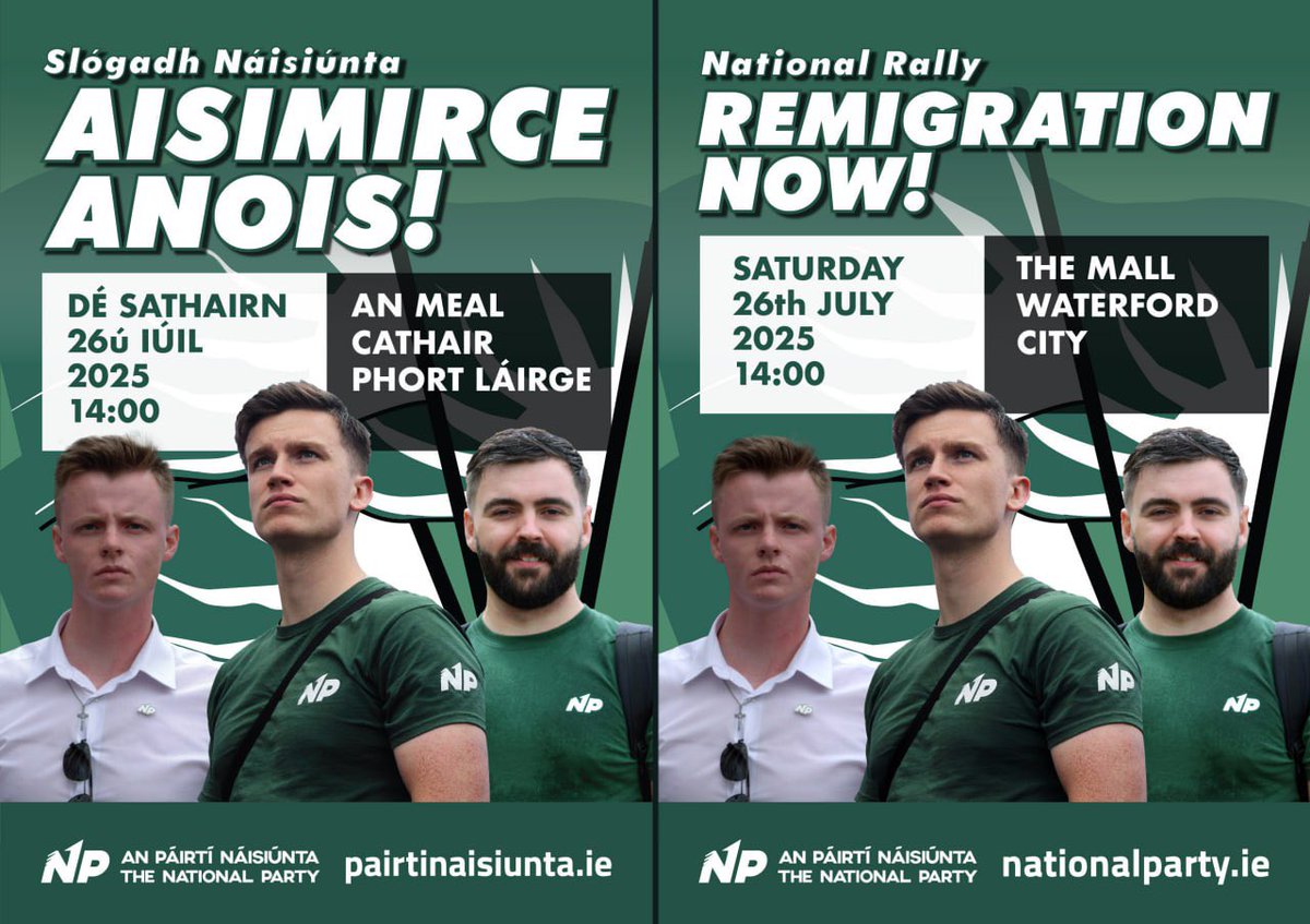 JCrowleyNP's tweet image. Housing crisis for Irish families.
Unlimited accommodation for foreign nationals.
Enough is enough.
Tomorrow at 2pm Waterford takes to the streets.
Aisimirce anois! 🇮🇪