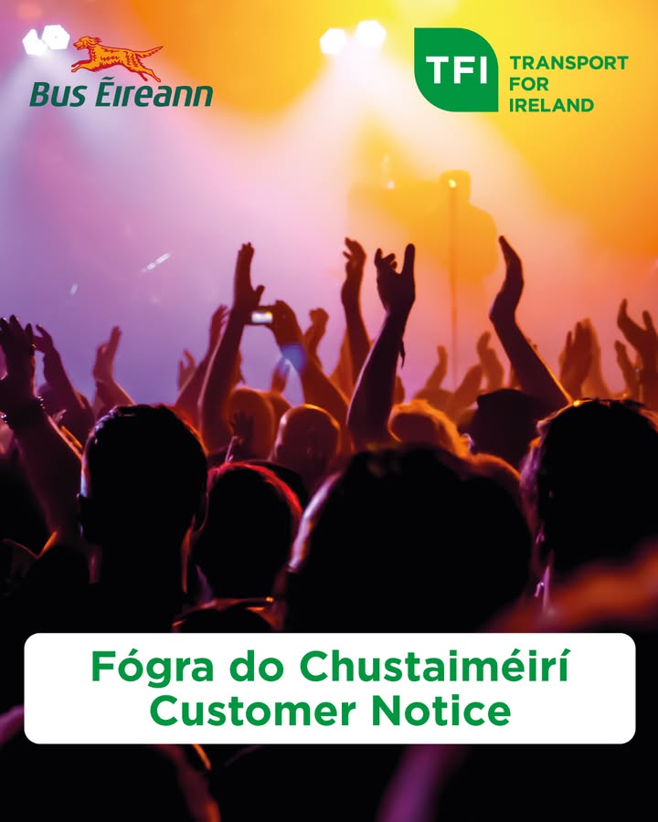 Buseireann's tweet image. We would like to advise customers that due to events taking place this weekend, there will be high demand for our services and we expect all services to be very busy, please plan your journey in advance and leave plenty of time for travel.
Please check buseireann.ie/service-updates