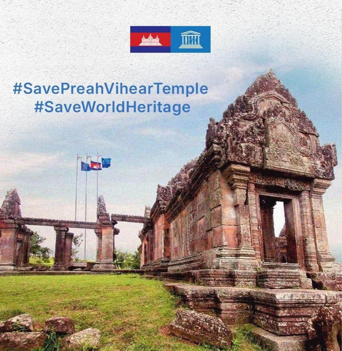 phkaynovels's tweet photo. 🚨🏛️ BREAKING: Thailand is bombing Preah Vihear Temple, a UNESCO World Heritage Site! 🇰🇭💣

Since July 24, Thai F-16 jets &amp; artillery have targeted this sacred Khmer monument—a crime against culture &amp; humanity.

📢 @UNESCO @UN @UNESCOCambodia ACT NOW!  #ThailandStartedTheWar https://t.co/HOpd4Zgw9G