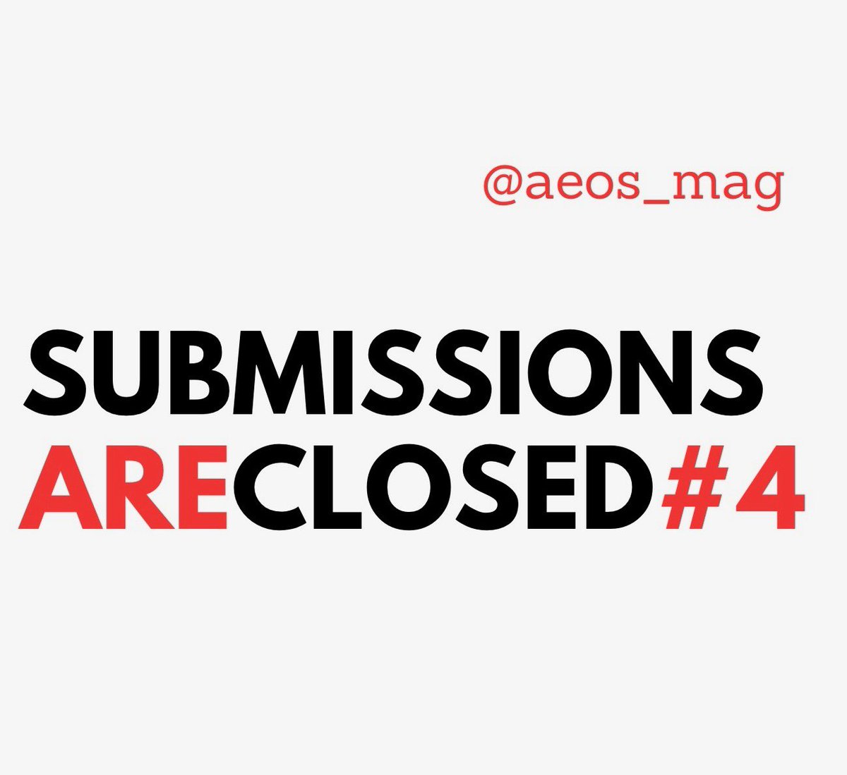 AeosMag's tweet image. We&apos;re keeping submissions closed through August and September. We&apos;ll review the situation again then. #aeosmag