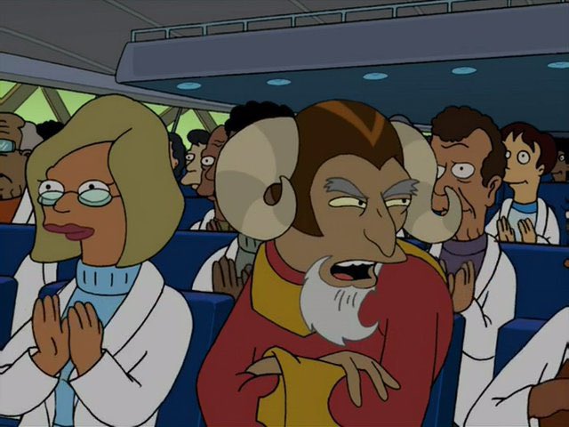 QuotesFuturama's tweet image. My fellow Earthicans, as I discuss in my book Earth in the Balance and the much more popular Harry Potter and the Balance of Earth, we need to defend our planet against pollution. As well as dark wizards.
Sure! Blame the wizards!
#Futurama