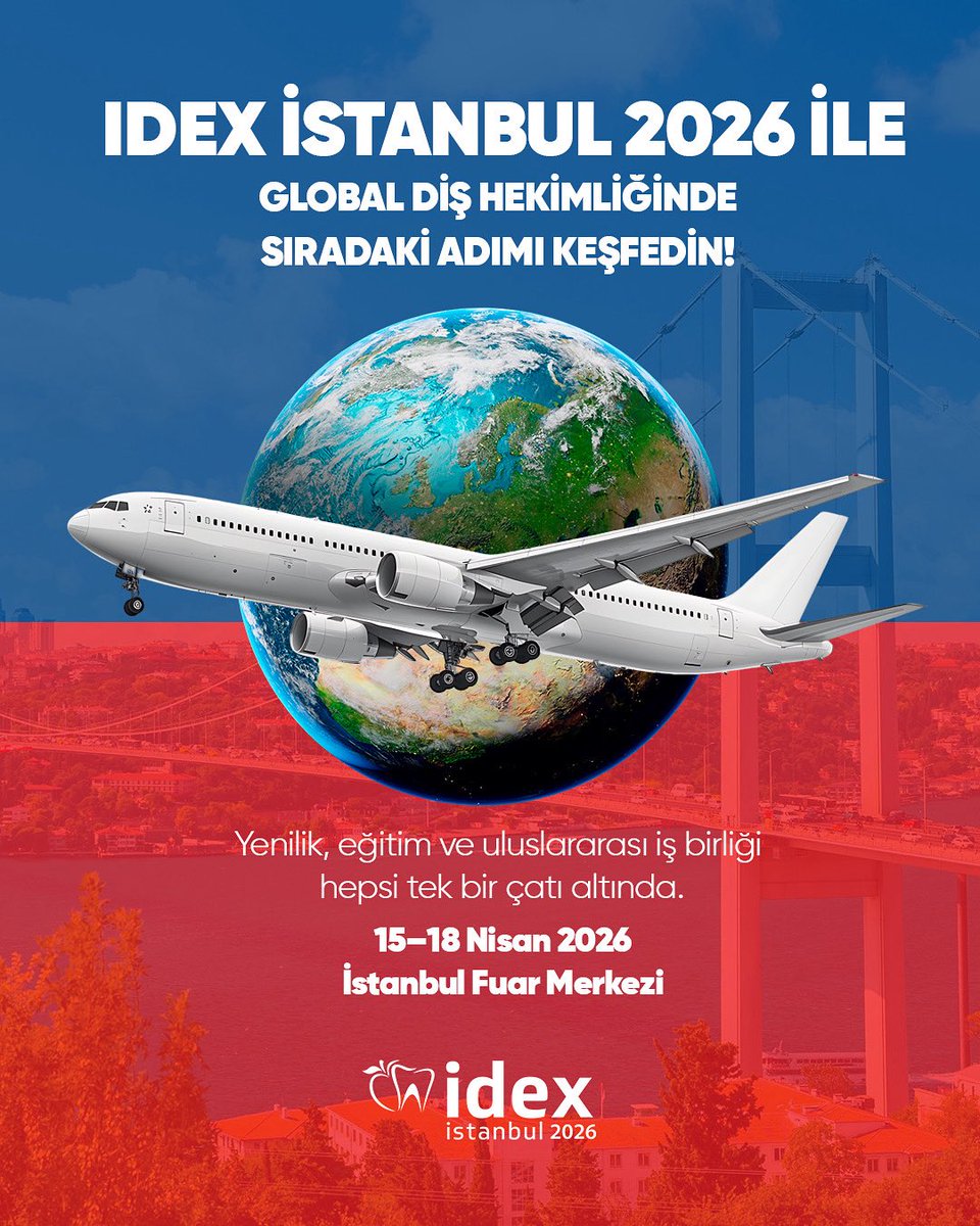 🦷 IDEX İstanbul 2026 ile Global Diş Hekimliğinde Sıradaki Adımı Keşfedin!
Yenilik, eğitim ve uluslararası iş birliği — hepsi tek bir çatı altında.
📅 15–18 Nisan 2026
 📍 İstanbul Fuar Merkezi, İstanbul
Dental sektör dünyasını ileriye taşıyan bu öncü etkinliği kaçırmayın!
