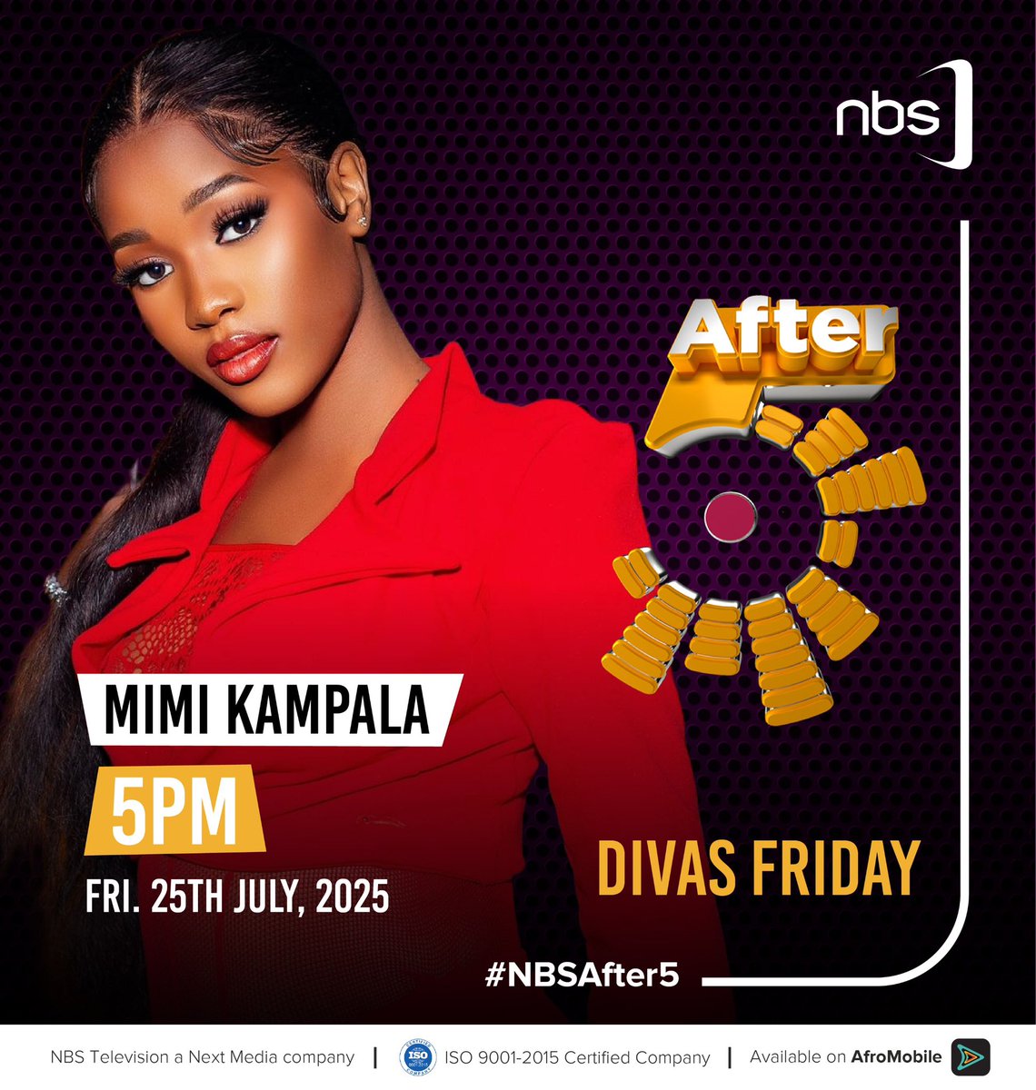 NBSAfter5's tweet image. Another diva is Mimi Kampala.
Get ready for the energetic performance from her.
#NBSAfter5 #NBSUpdates