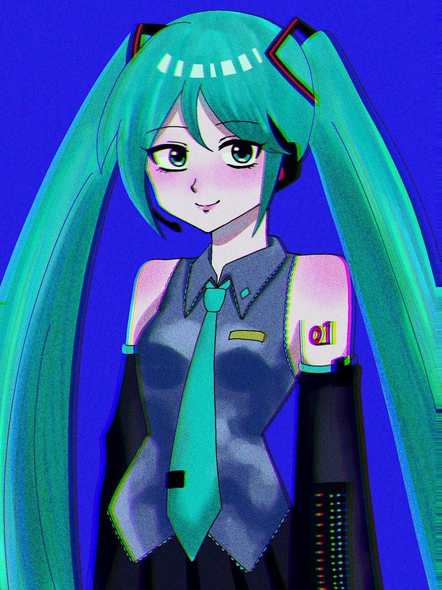 nagisasi_i's tweet image. 平成レトロ 初音さん
 #初音ミク #イラスト #illustration