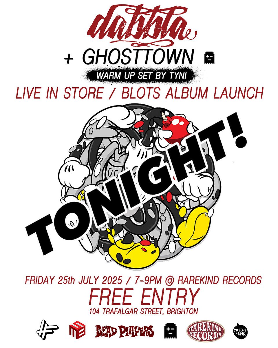 RarekindRecords's tweet image. Dabbla and GhostTown TONIGHT 7pm at the shop, Tyni on warm up duties, good vibes guaranteed!